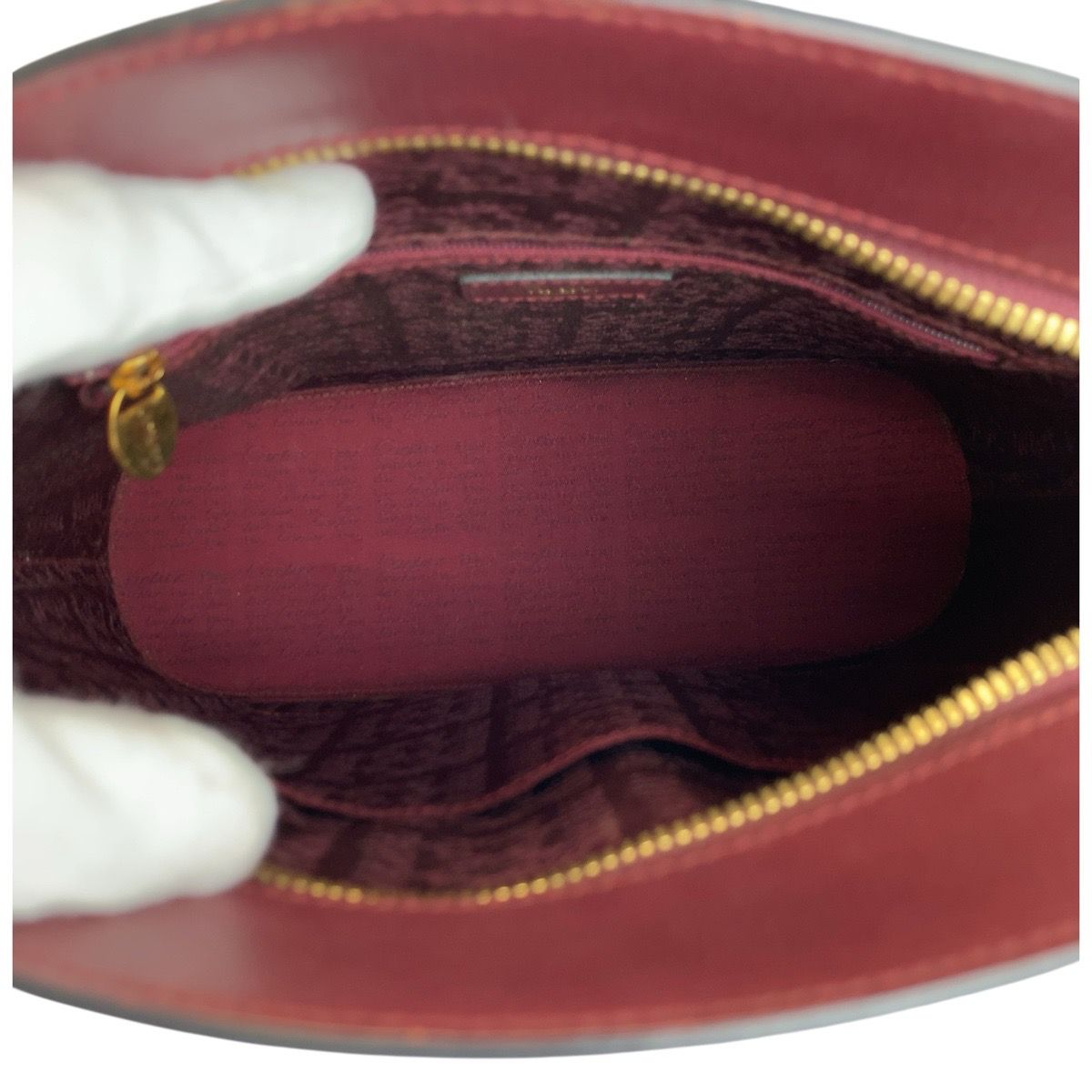 Cartier Must Line Bordeaux Gold Leather Shoulder — view 8