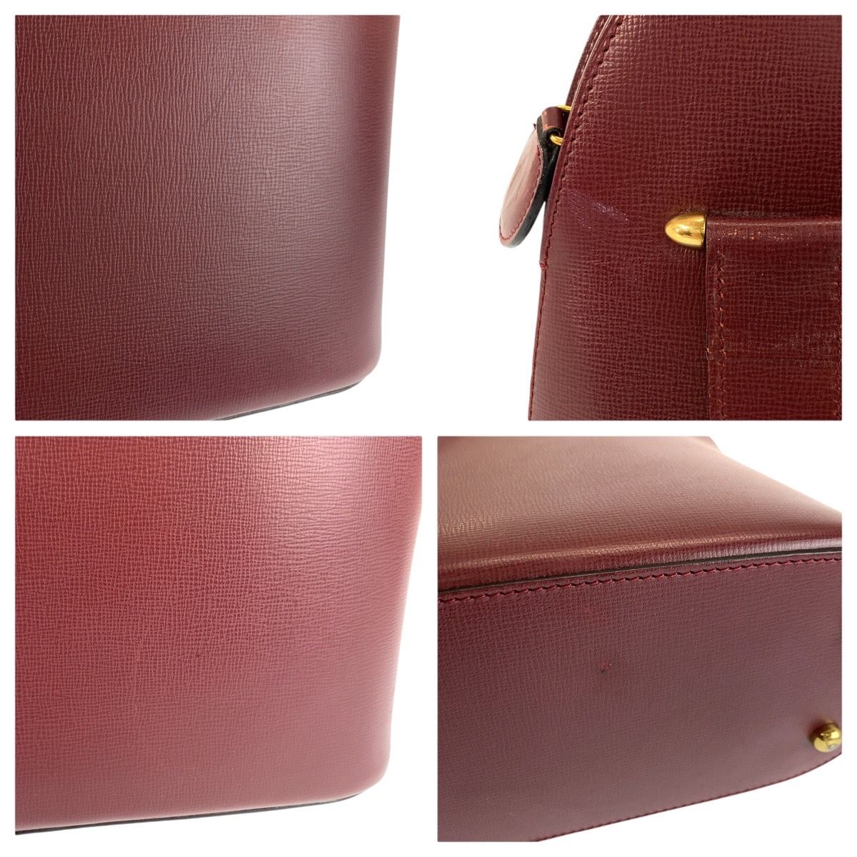 Cartier Must Line Bordeaux Gold Leather Shoulder — view 5