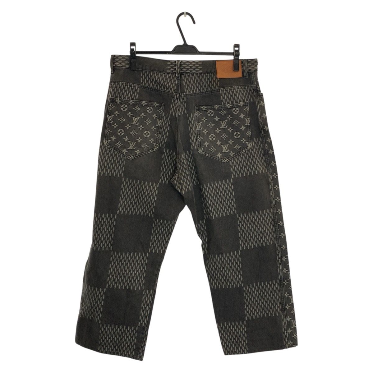 Louis Vuitton Giant Damier Wave Monogram 36 Black Denim Pants Straight — view 2