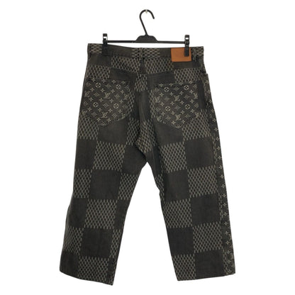 Louis Vuitton Giant Damier Wave Monogram 36 Black Denim Pants Straight — view 2