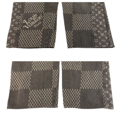 Louis Vuitton Giant Damier Wave Monogram 36 Black Denim Pants Straight — view 7