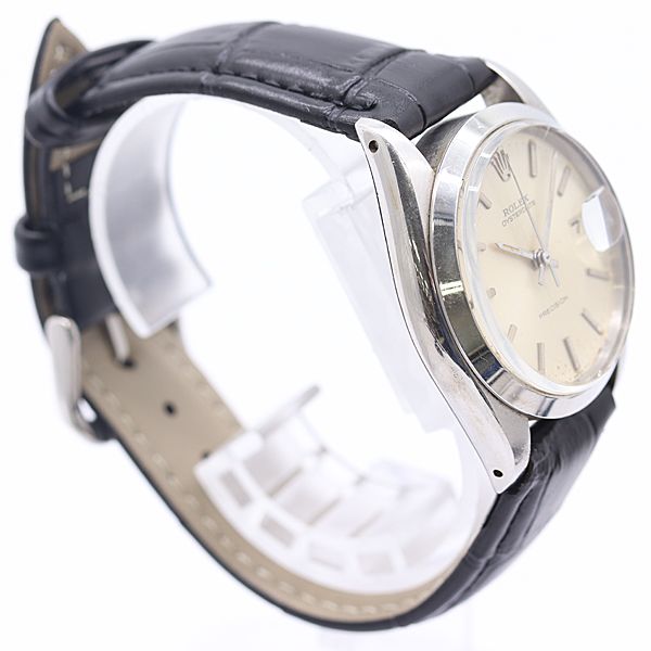 Rolex Oyster Date Precision Manual Winding Silver Dial Watch — view 2