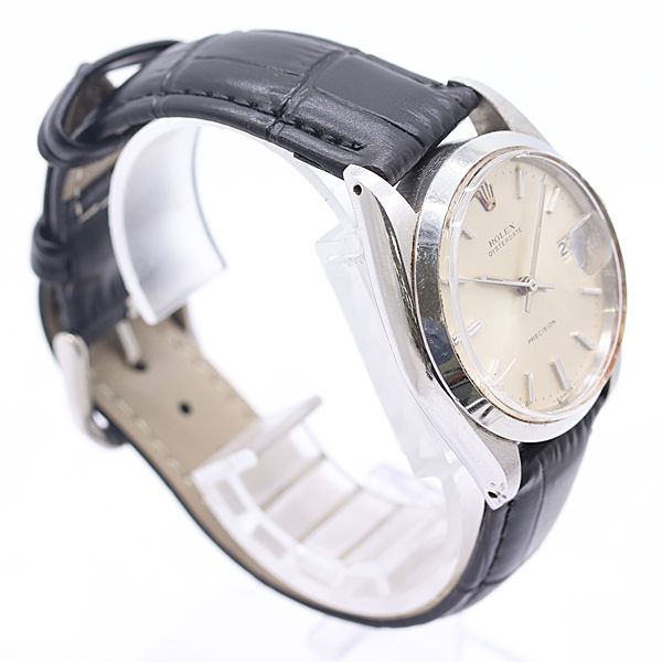 Rolex Oyster Date Precision Manual Winding Silver Dial Watch — view 2
