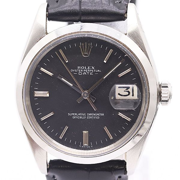 Rolex Oyster Perpetual Date No 31 Automatic Black Dial Watch