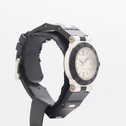 Bvlgari Bulgari Aluminum Quartz Date Silver Dial Watch — view 2