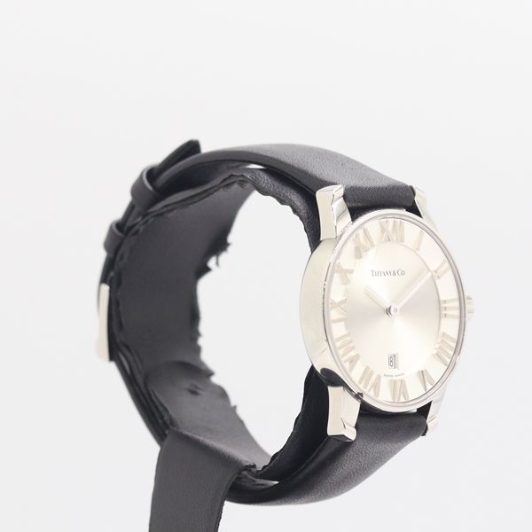 Tiffany & Co with Atlas Dome Quartz Date Silver Dial Watch — view 2