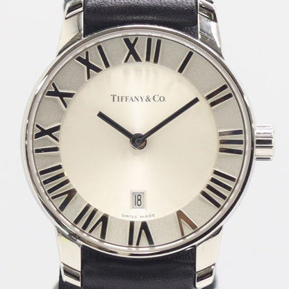 Tiffany & Co with Atlas Dome Quartz Date Silver Dial Watch