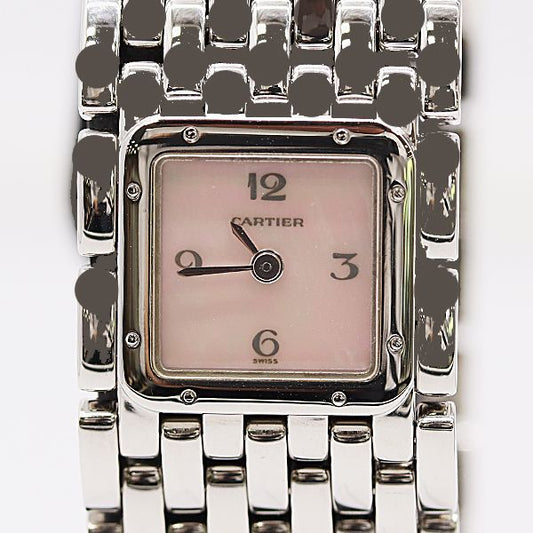 Cartier Panthere Ribbon Quartz Pink Shell Dial Watch