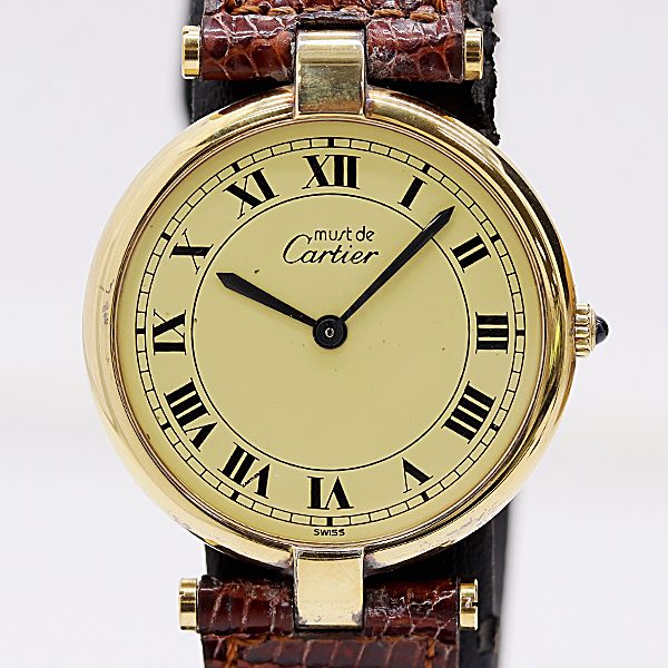 Cartier Hosuke Must Vande LM Quartz Yellow Dial Watch