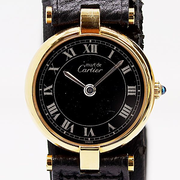 Cartier Must Vandom SM 18 Quartz Black Dial Watch