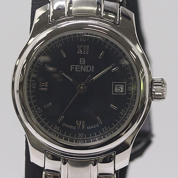 Fendi And Orologi Date Quartz Black Dial Watch