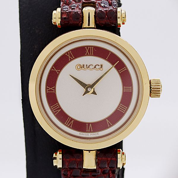 Gucci Sherry Line Quartz Silver Red Dial Watch