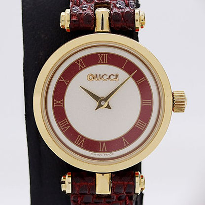 Gucci Sherry Line Quartz Silver Red Dial Watch