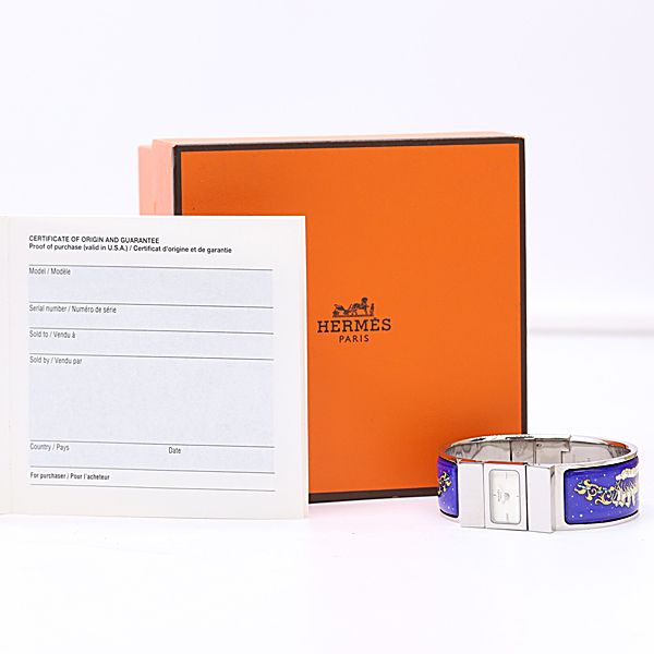 Hermes Location Quartz Cloisonne Silver Dial Watch — view 5