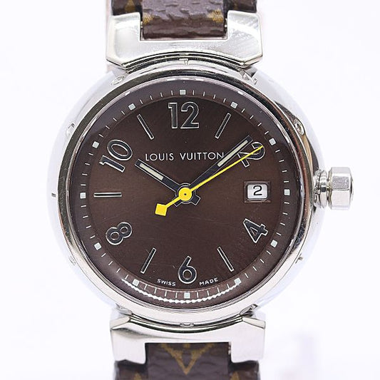 Louis Vuitton Tambour Quartz Brown Dial Watch