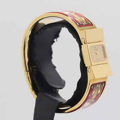 Hermes Location Quartz Bangle Watch Gold Dial — view 2