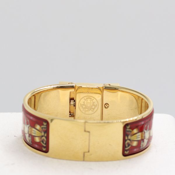 Hermes Location Quartz Bangle Watch Gold Dial — view 4