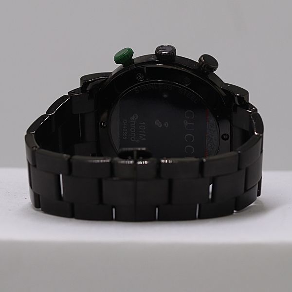 Gucci Chrono Quartz Black Dial Watch — view 4