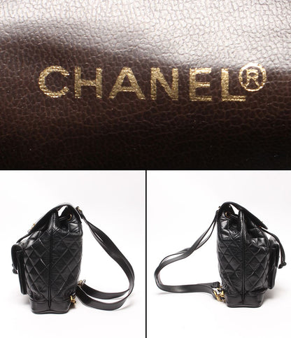 Chanel Backpack Gold Quilted Lambskin — view 4