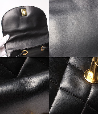 Chanel Backpack Gold Quilted Lambskin — view 9