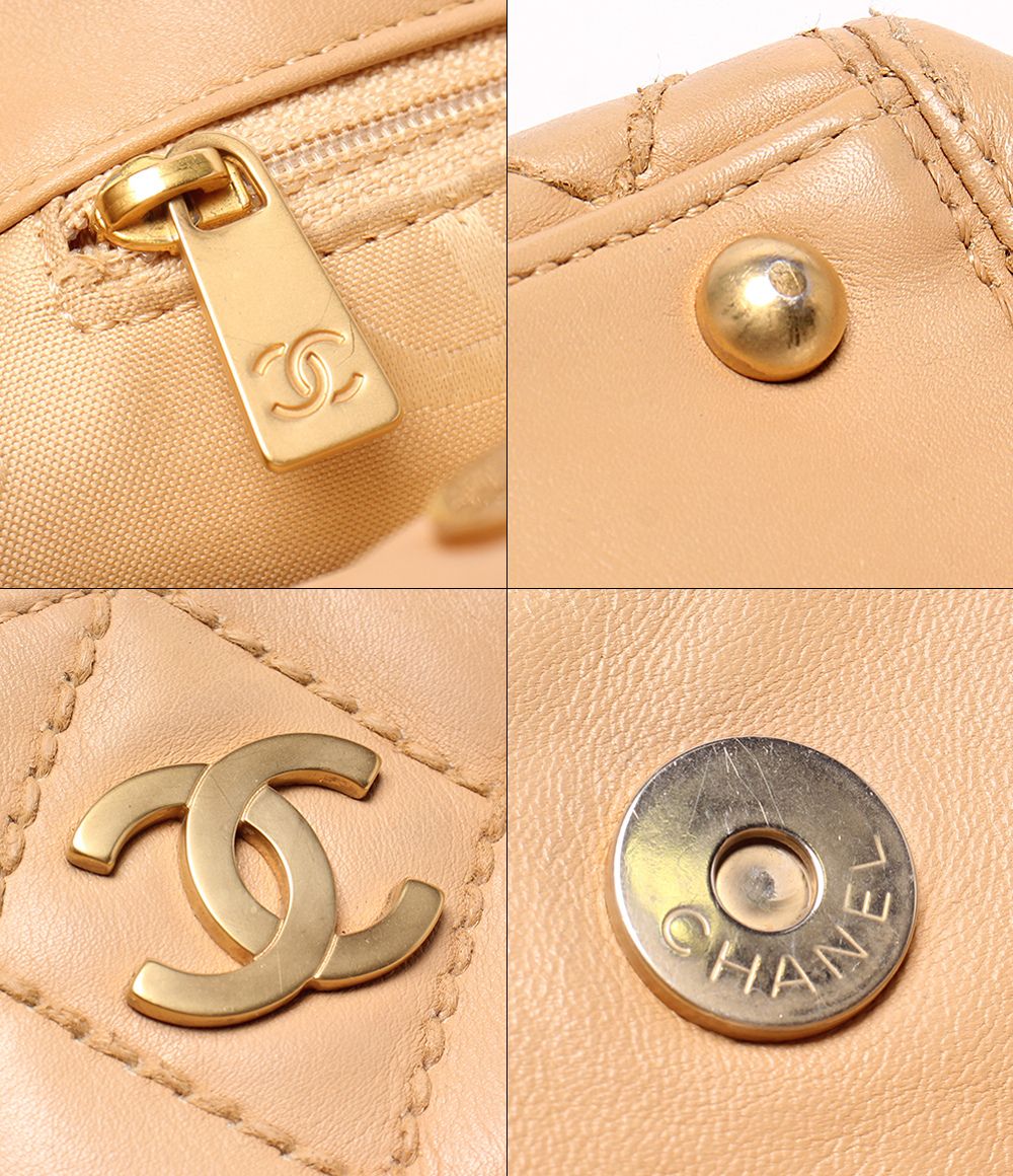 Chanel Tote Shoulder Bag Gold Wild Stitch CC Logo — view 7