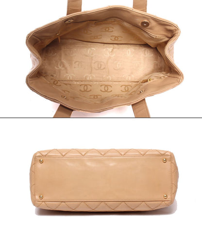 Chanel Tote Shoulder Bag Gold Wild Stitch CC Logo — view 3