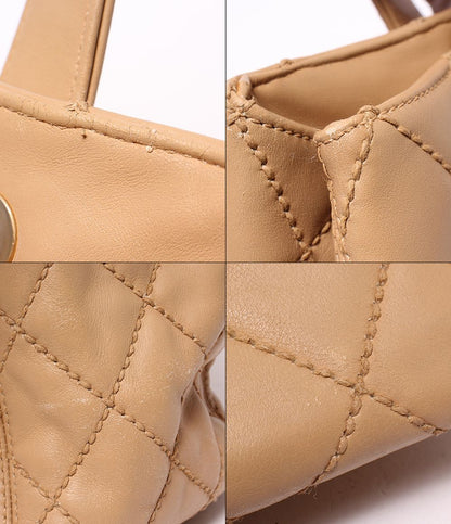 Chanel Tote Shoulder Bag Gold Wild Stitch CC Logo — view 8
