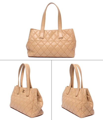 Chanel Tote Shoulder Bag Gold Wild Stitch CC Logo — view 2