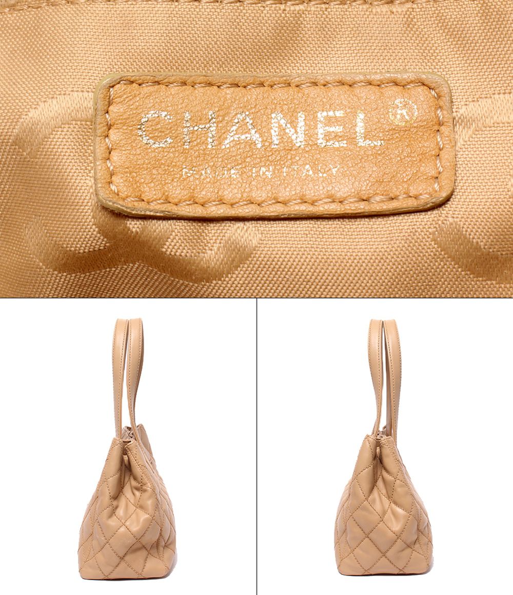 Chanel Tote Shoulder Bag Gold Wild Stitch CC Logo — view 4