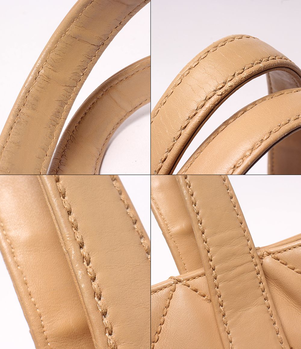 Chanel Tote Shoulder Bag Gold Wild Stitch CC Logo — view 6