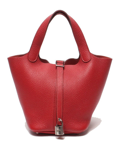 Hermes Handbag Silver Picotin Lock PM