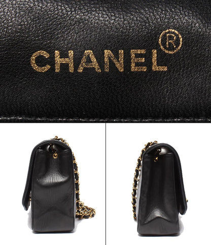 Chanel Chain Shoulder Bag Gold Single Flap Quilted Lambskin Diana 25 — view 4