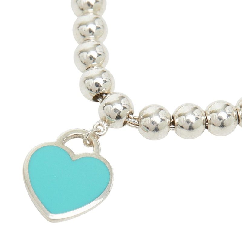 Tiffany & Co Rita Ntu Mini Heart Tag Bracelet Bo-luche-n Silver Cobalt Blue — view 4