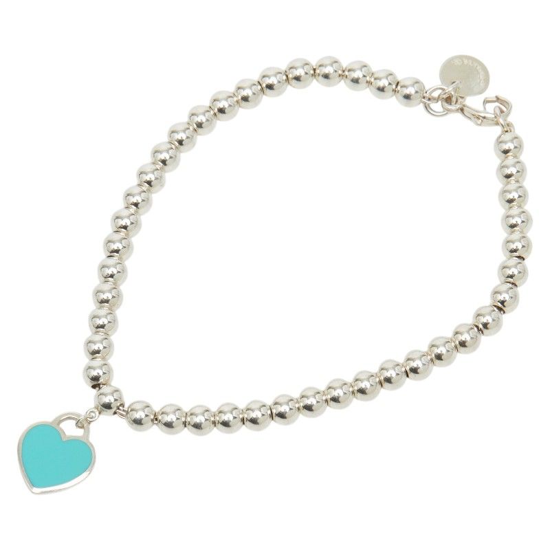Tiffany & Co Rita Ntu Mini Heart Tag Bracelet Bo-luche-n Silver Cobalt Blue