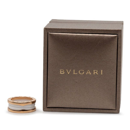 Bvlgari B.zero1 Ring 53 White Ceramic 18k Yellow Gold 18k — view 6