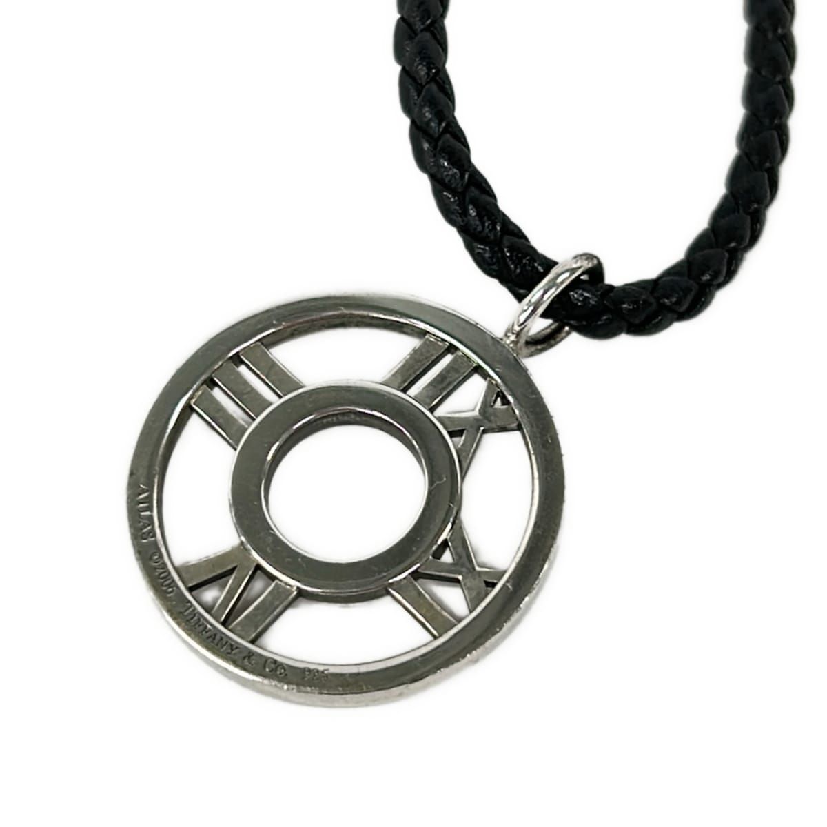 Tiffany & Co Choker Atlas Open Leather Silver Necklace
