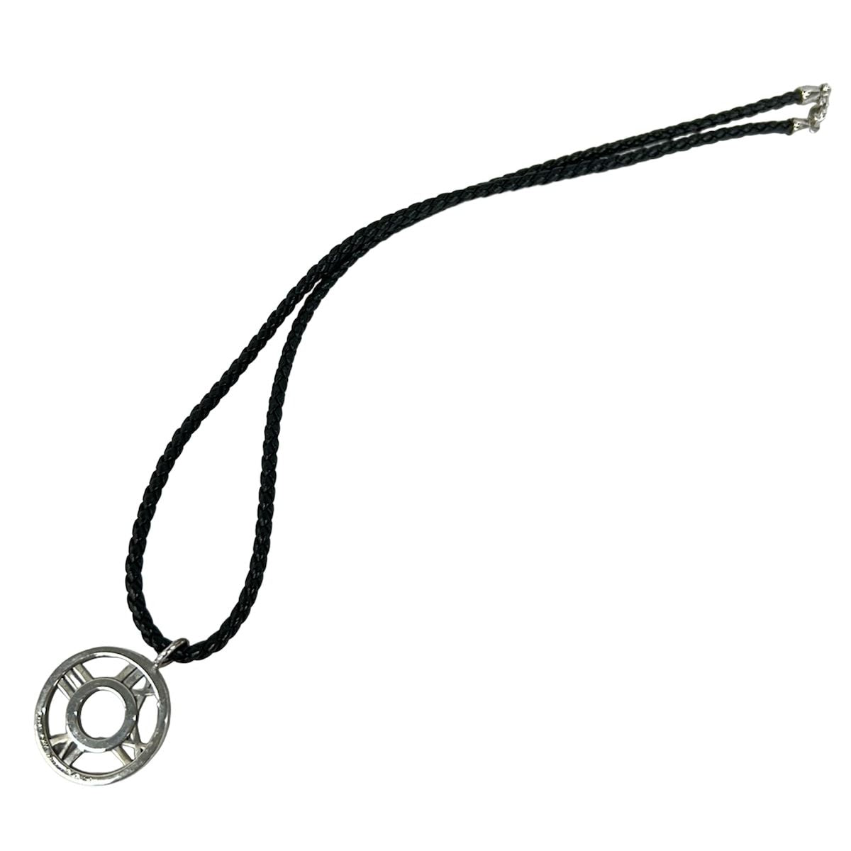 Tiffany & Co Choker Atlas Open Leather Silver Necklace — view 2