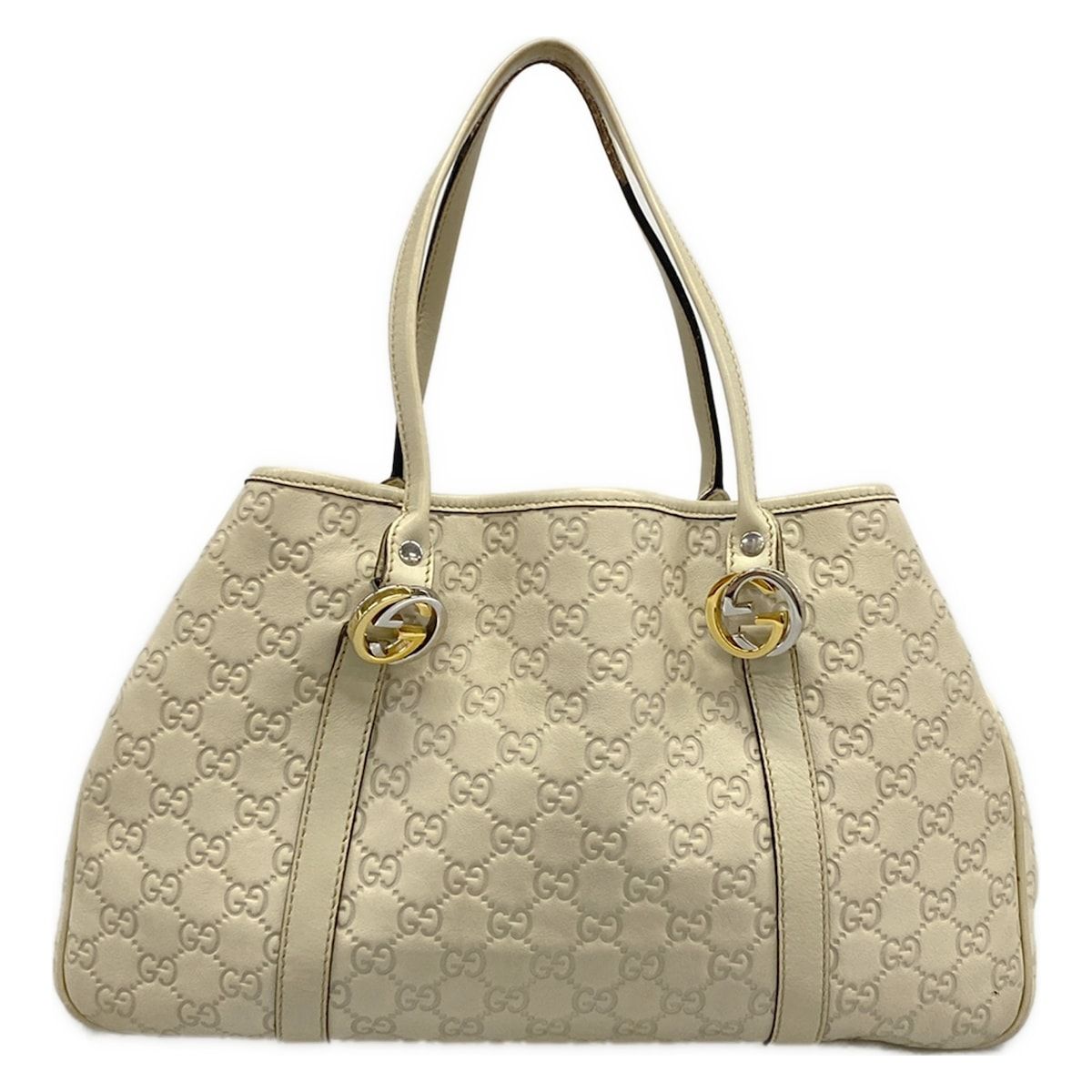 Gucci Tote GG Twins Ivory Leather