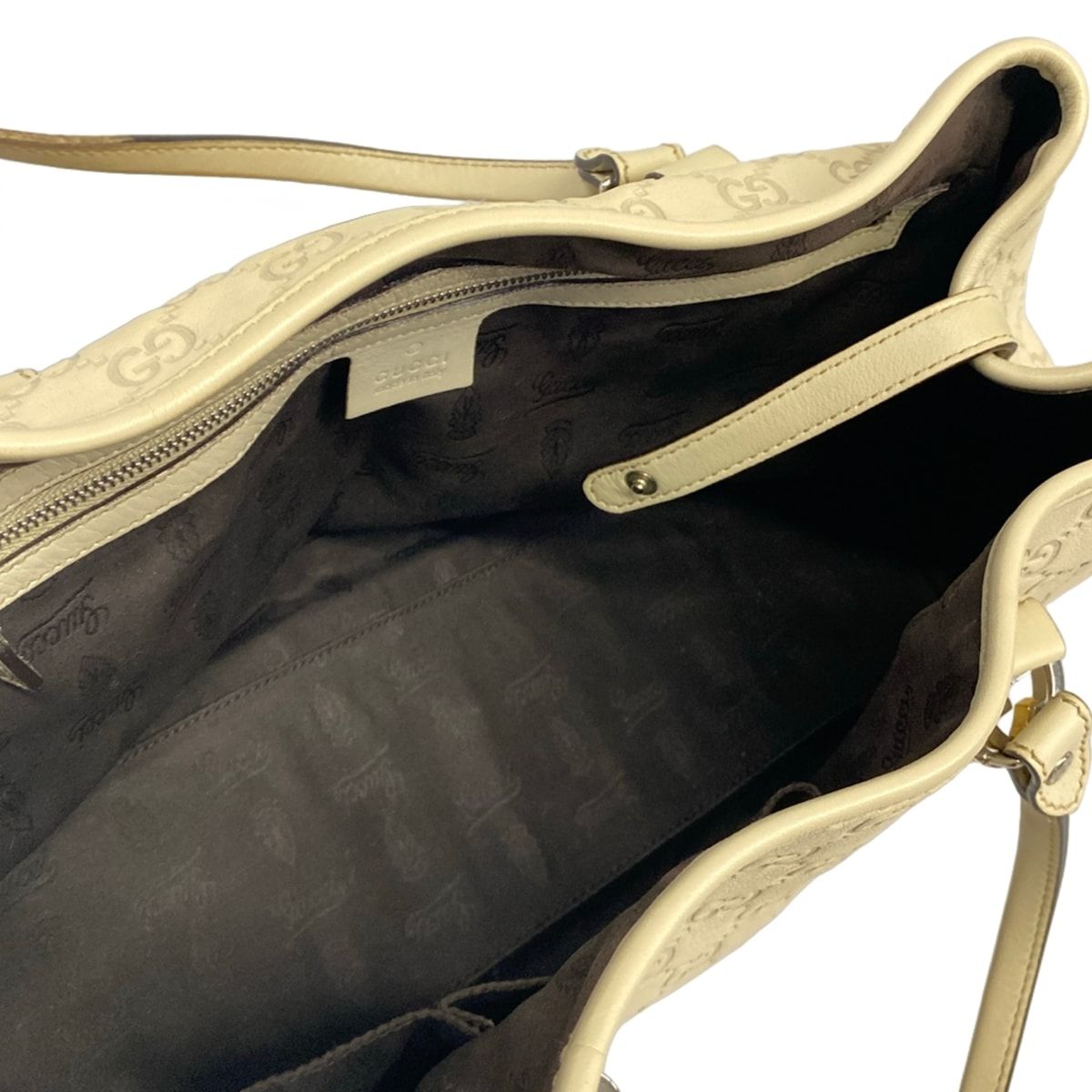 Gucci Tote GG Twins Ivory Leather — view 7