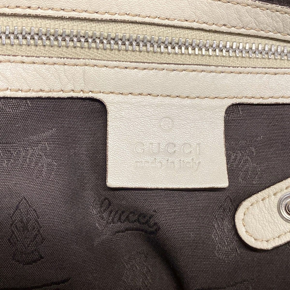 Gucci Tote GG Twins Ivory Leather — view 9