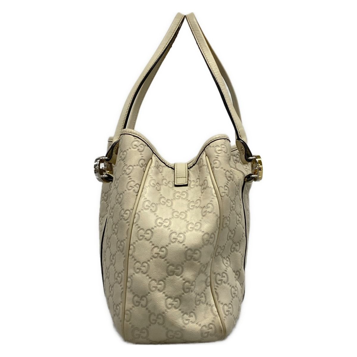 Gucci Tote GG Twins Ivory Leather — view 4