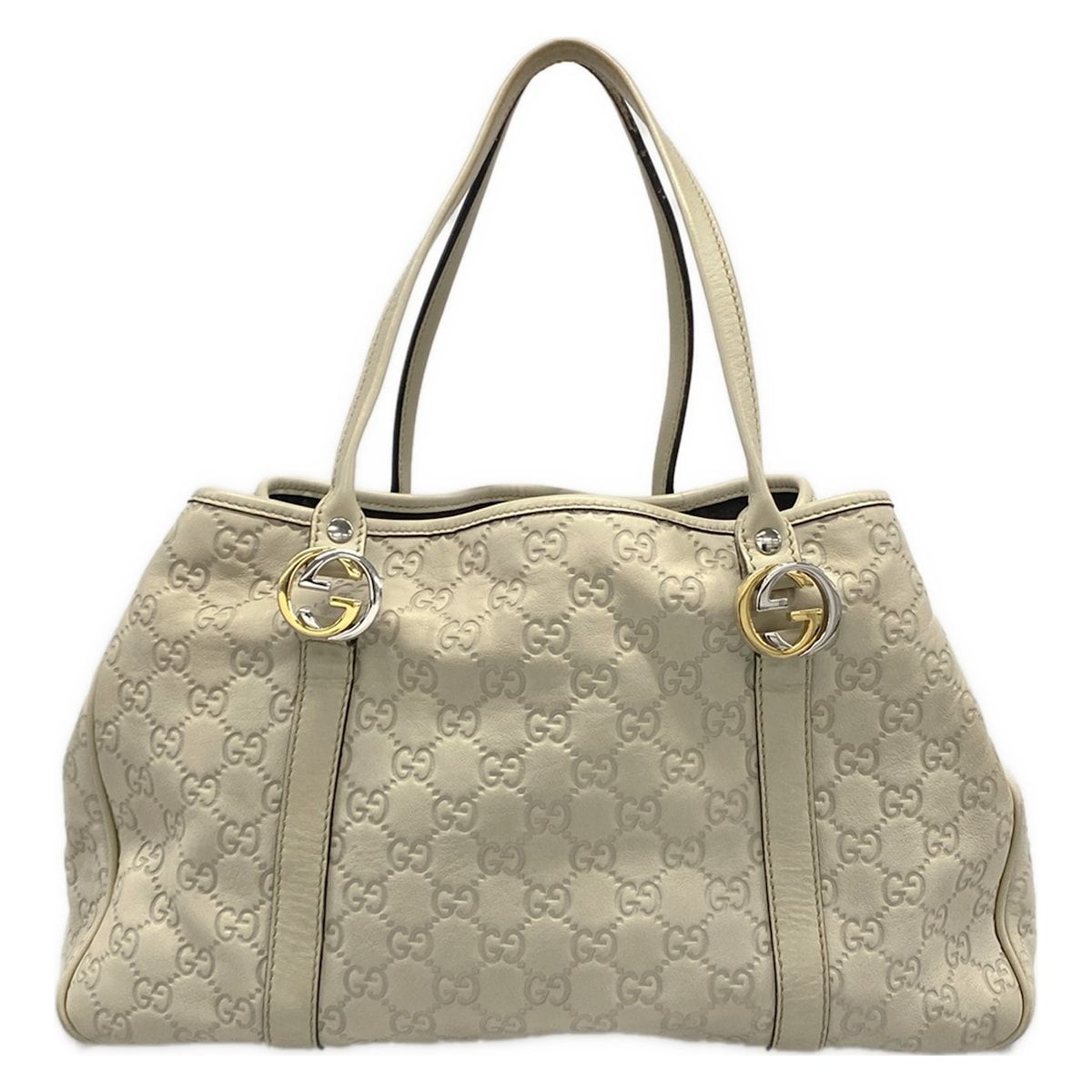 Gucci Tote GG Twins Ivory Leather — view 3