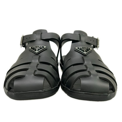 Prada Sandals 10 Fisherman Black Triangle Logo — view 5