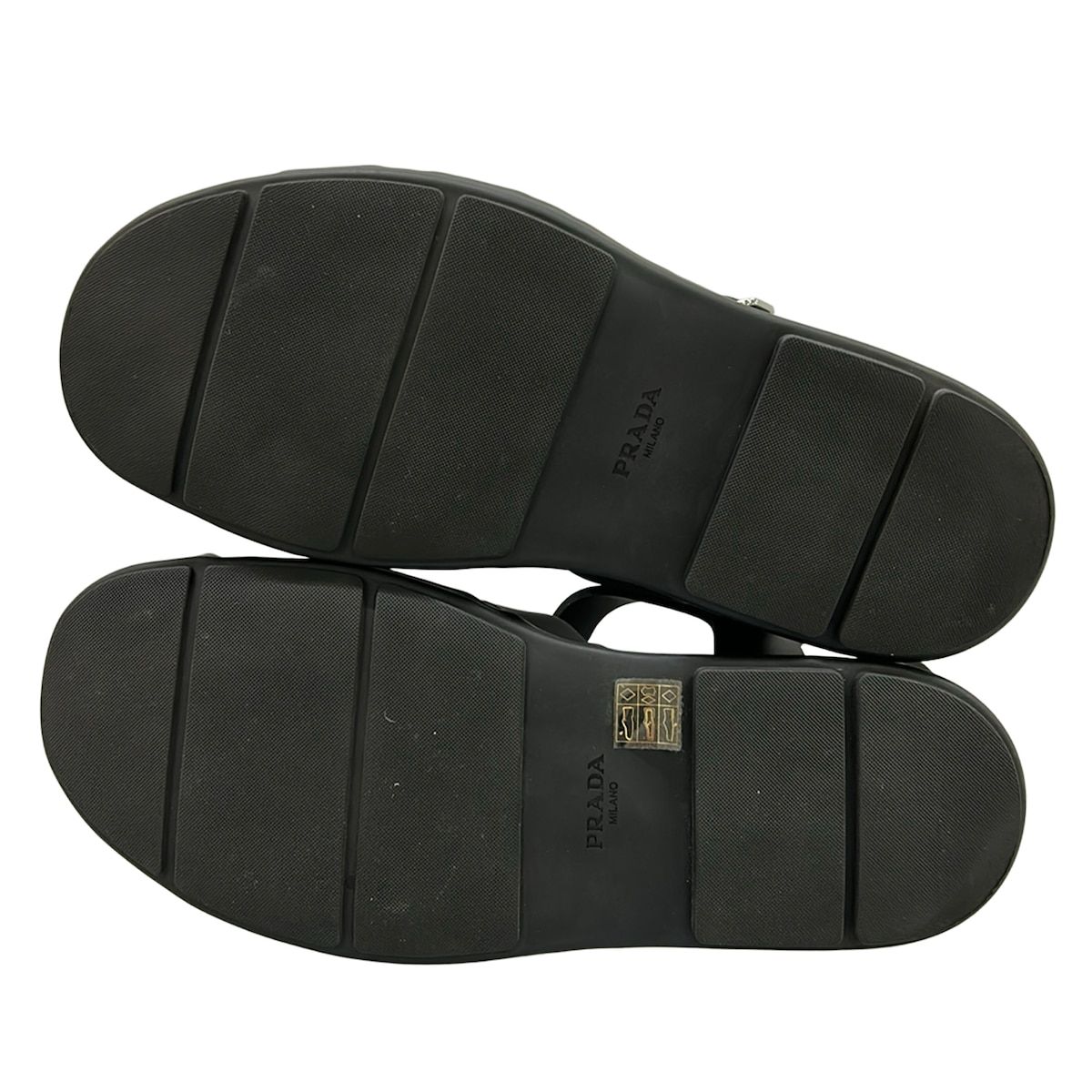 Prada Sandals 10 Fisherman Black Triangle Logo — view 8