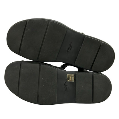 Prada Sandals 10 Fisherman Black Triangle Logo — view 8