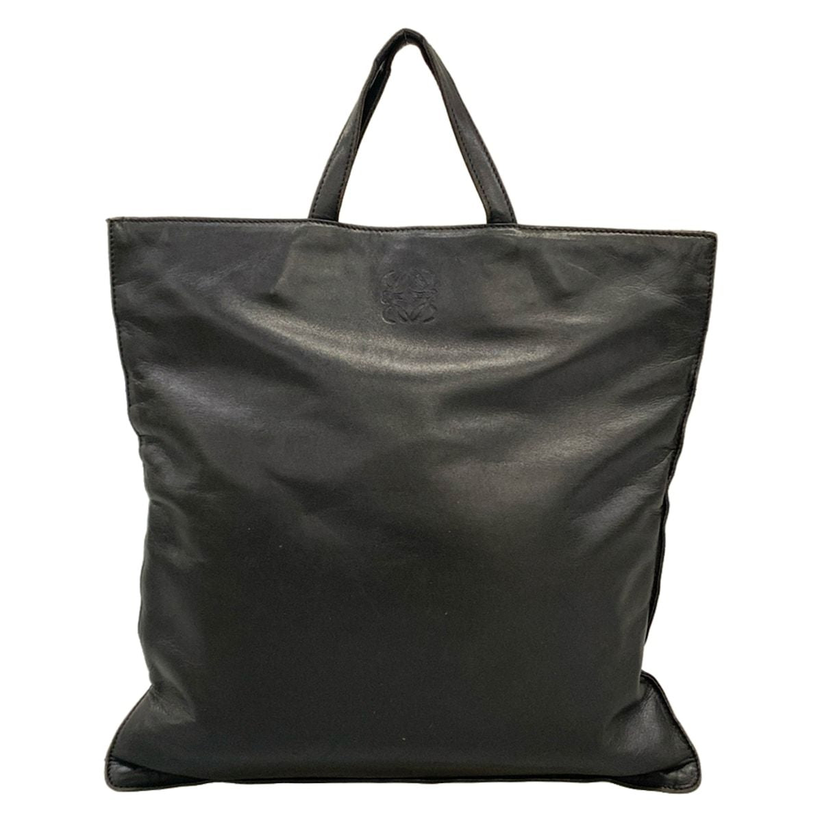 Loewe Tote Anagram Black Leather