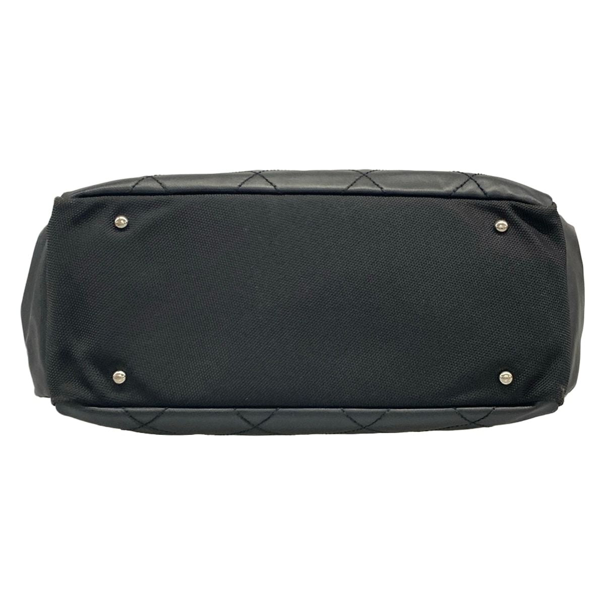 Chanel Tote Paris Biarritz GM Black Silver Leather — view 5