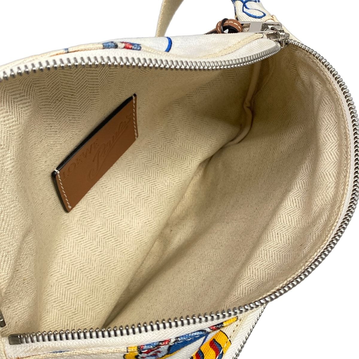 Loewe Waist Pouch Paula Belt Bag White Orange Multi Paula's Ibiza Collection — view 7
