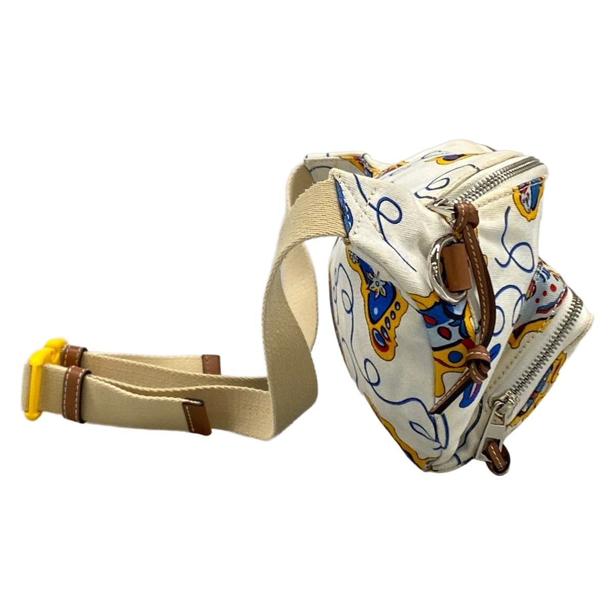Loewe Waist Pouch Paula Belt Bag White Orange Multi Paula's Ibiza Collection — view 2