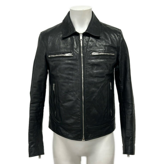 Saint Laurent Paris Rider's Jacket 48 XL Black Cowhide